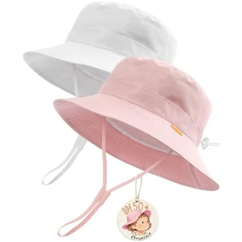 FURTALK Baby Sun Hat Toddler Boys Girls Bucket Hat for Kids 0-5 Years UPF 50+ Sun Protective Child Summer Beach Hats