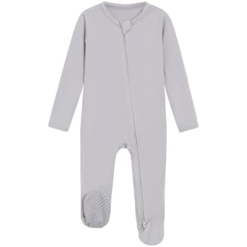 Baby Footie Romper Pajamas Unisex Newborn Infant Pjs Soft Rompers Viscose from Bamboo Sleepwear