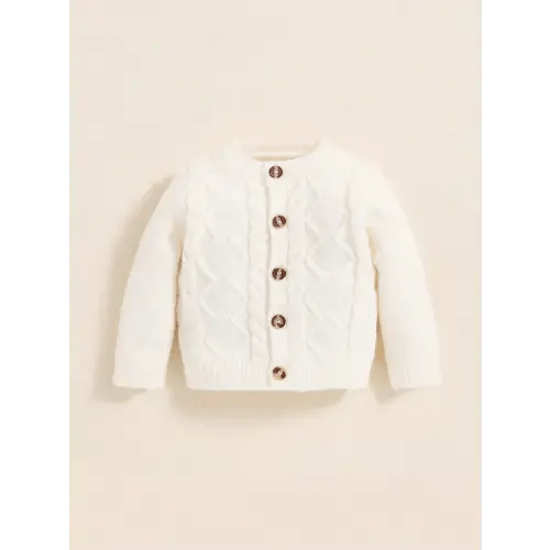 SHEIN Baby Boy Cable Knit Cardigan,In Fall/Winter | SHEIN USA