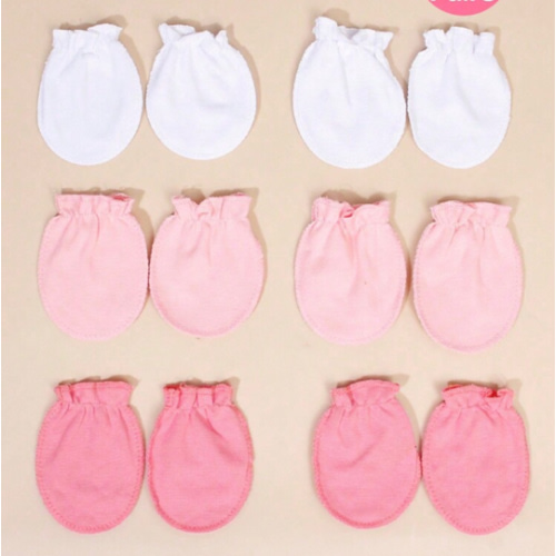 6 Pairs Newborn Baby Solid Color Mittens, Pink, Scratch-Proof, Suitable For All Seasons, Soft And Comfortable, Very Friendly To Baby Skin, Full Finger Design For Baby Girls | SHEIN USA