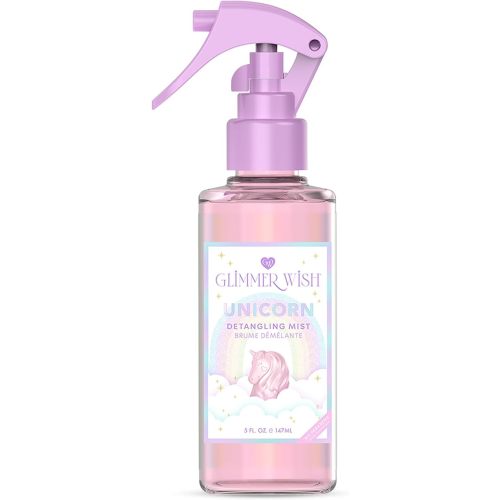 Glimmer Wish Unicorn Hair Detangler Spray – Leave-In Conditioner for Kids & Women, Tangle-Free Detangling Mist, 5 fl oz