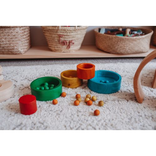 Coloured Nesting and Stacking bowls - QToys - Learning through Play
