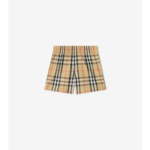 Check Swim Shorts in Sand beige | Burberry® Official