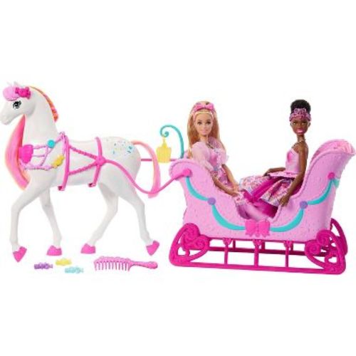 Barbie in the Nutcracker Land of Sweets Horse and Sled with Colorful Scented Hair and Candy-Scented Accessories