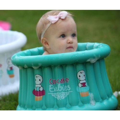 Cupcake Babies Small Bath Turquoise & travel pouch & inflator (suitabl | Cupcake Babies USA