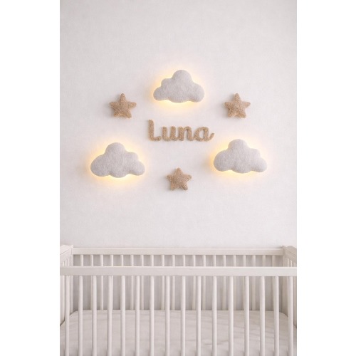 Custom Cloud Night Light with Name for Nursery Decor