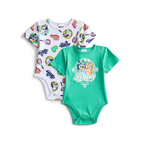 Bluey Baby Boys or Girls Graphic One-Piece Bodysuits, 2-Pack, Sizes 0/3M-24M