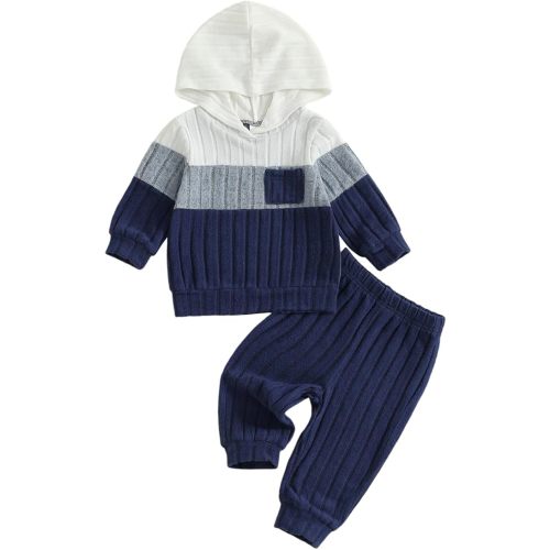 Infant Baby Boys Fall Outfit Pants Sets Long Sleeve 3 6 12 18 24 Months 2 3 T Toddler Boy Pullover Pants