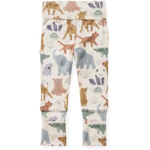 Little Sleepies Newborn Leggings for Girls & Boys, Soft Viscose from Bamboo Leggings w/Fold Over Leg Cuffs, Baby Pants