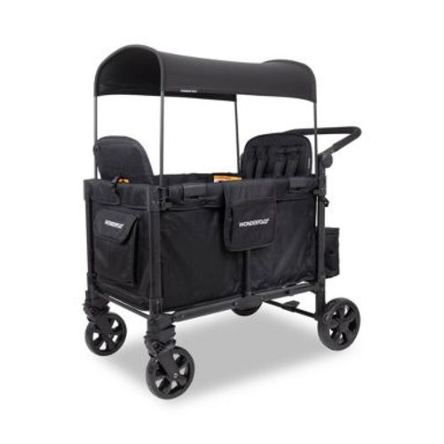 WONDERFOLD W4 Elite Pro Wagon Stroller - Jet Black