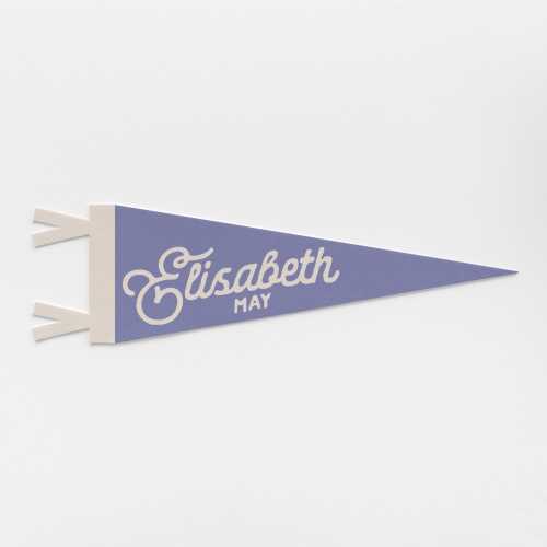 Custom Heritage Name Sign Felt Pennant | Personalized vintage style banner flag, kids & Nursery Wall Art, Boys Girls home decor gift