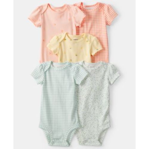 Baby Girls' Fruit Multipack Bodysuits, 5-Pack