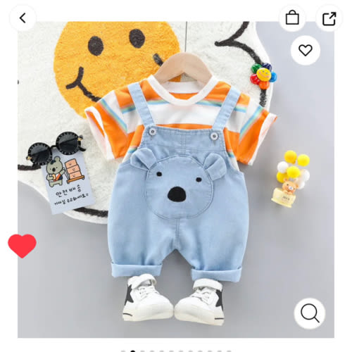 Baby Toddler 2-Piece T-Shirt and Koala Overalls Set