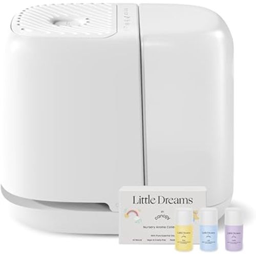 Canopy Nursery Humidifier 2.0, White, 36 HR Run Time, 2.5L Capacity Tank - Sleep Lights, White Noise, Clean Aroma Diffusion - Promote Deep Sleep & Happy Skin - Humidifier, Filter & Aroma Kit