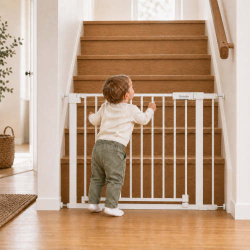 Premium Baby Gate with Lock Indicator & Wide Door | Babelio U1