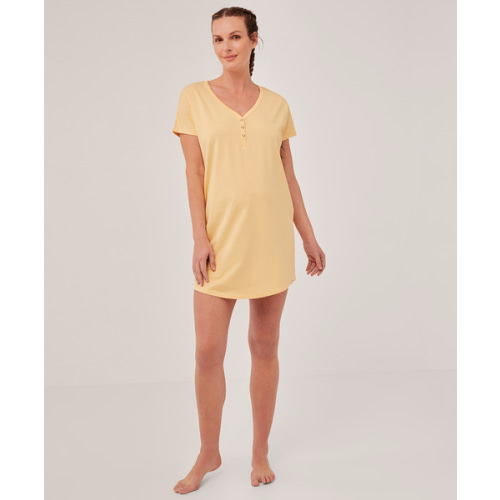 PACT Women's Daffodil Maternity Nightgown S