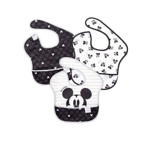 Bumkins Bibs, Disney Mickey Mouse SuperBibs 3-Pack for Baby and Toddler 6-24 Mos