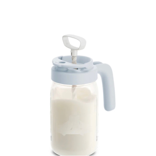 Glass Formula And Breast milk Mixing Pitcher with Mixing Handle-Blue