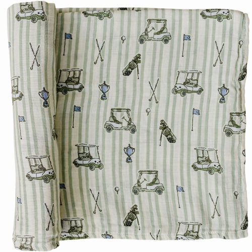 Tee Time Muslin Swaddle Blanket