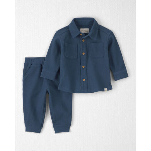 Baby Boy 2-Piece Organic Cotton Waffle Knit Top & Pant Set - Little Planet | Carter's