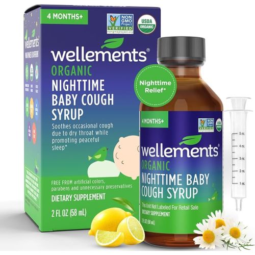 Wellements Organic Baby Feel Better Kit for 4 Months+ | Day & Night Syrups with Chest & Foot Rub | Soothing Comfort* for Babies | USDA Certified Organic, Non-GMO, Gentle Baby Care Set