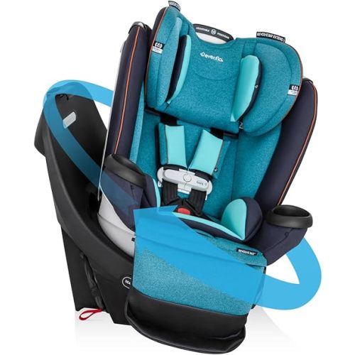 Evenflo Gold Revolve360 Extend All-in-One Rotational Car Seat with SensorSafe (Sapphire Blue)