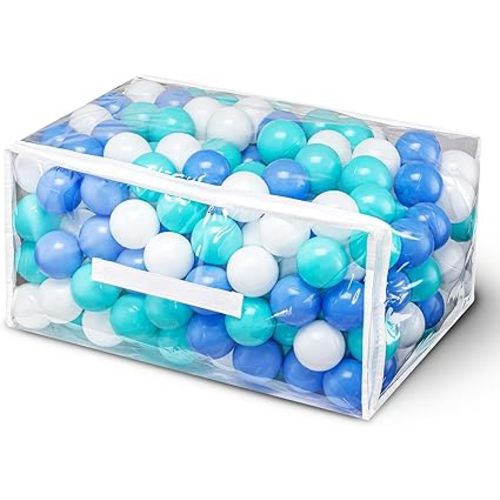 Hovenlay 100 Ball Pit Balls for Kids, Plastic Balls for Ball Pit, Play Balls for Toddlers Babies, Ideal for Ball Pit, Kiddies Pool, Indoor Playpen