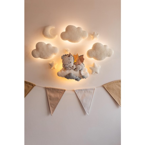 Dragon Night Light | Nursery Wall Lamp | Fantasy Kids Room Light