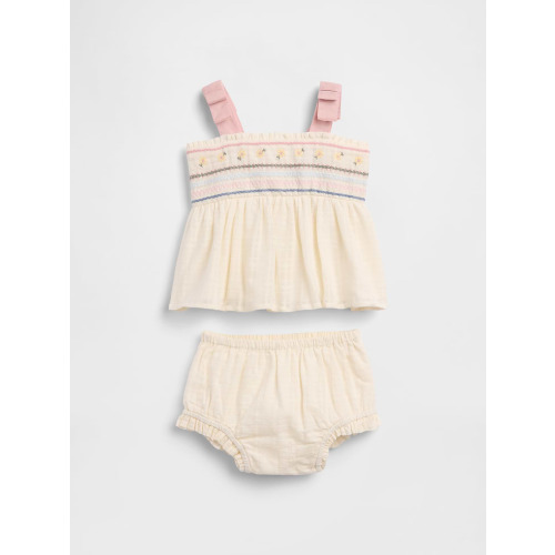 Baby Embroidered Tank Outfit Set