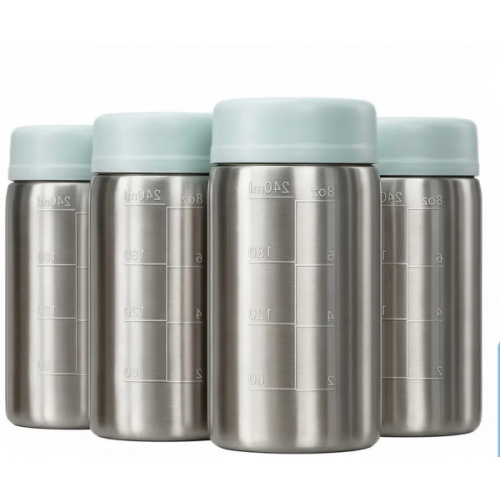 Papablic Stainless Steel Breast Milk Storage Bottles (4-Pack)