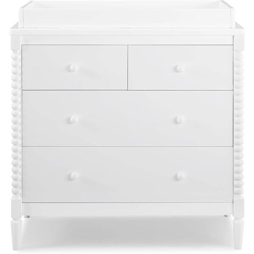 Delta Children Saint 4 Drawer Dresser with Changing Top, Bianca White