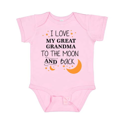 Inktastic I Love My Great Grandma to the Moon and Back Boys or Girls Baby Bodysuit