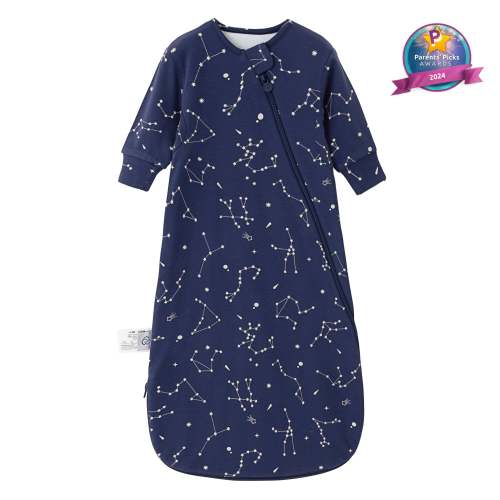 Winter Long Sleeve Sleep Sack 3.5 TOG - Organic Cotton & Camel Wool - Constellation