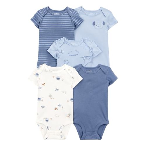 Carter's Baby Boys 5-Pack Original Short Sleeve Bodysuits