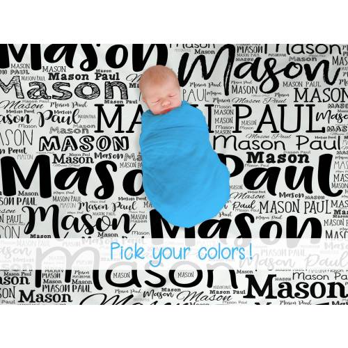 Personalized Baby Blanket - Minky Baby Blanket - Baby Milestone Blanket - Baby Name Blanket - Gender Reveal Ideas - Baby Shower Gift