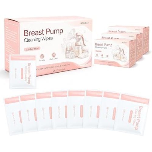 Breast Pump Cleaning Wipes, Travel Quick Clean Pump Part Wipes 120 Count