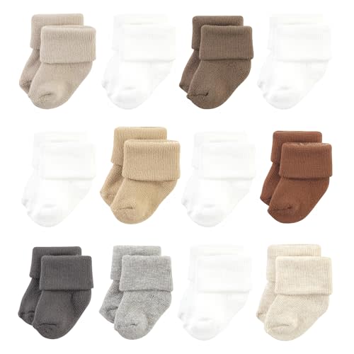 Hudson Baby Basics Unisex Baby Cozy Terry Baby Sock 12-Pack