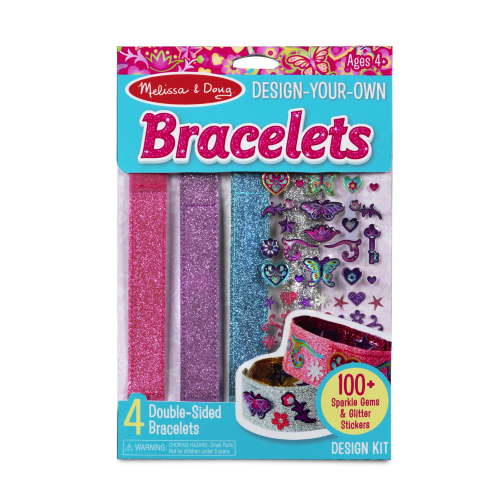 Melissa & Doug, Design-Your-Own Bracelets Set, 100+ Sparkle Stickers
