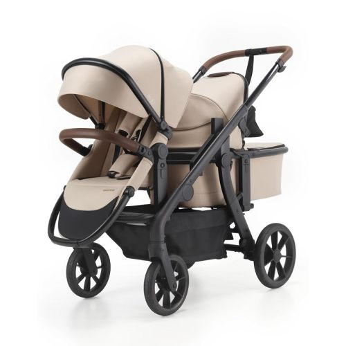 Momcozy ChangeGo Baby Stroller, Convertible Single-to-Double-to-Wagon Stroller with 23 Configurations, Carry-cot and Seat Included, Large PU Wheels, All-Wheel Suspension ＆ Extendable UPF50+ Canopy