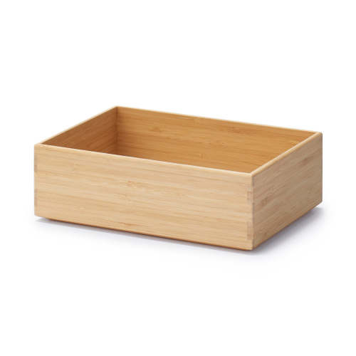 Stackable Bamboo Box - Half - Small (W10.2 x D7.3 x H3.3")
