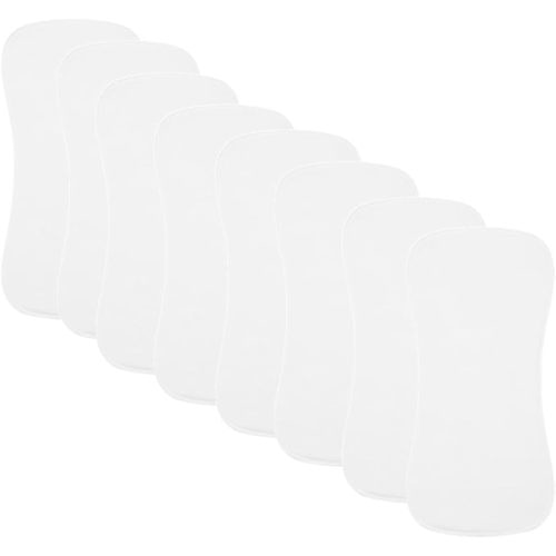 8 Pack Baby Burp Cloths, Unisex for Boys and Girls, Super Absorbent and Soft Towel,Solid Color (White)