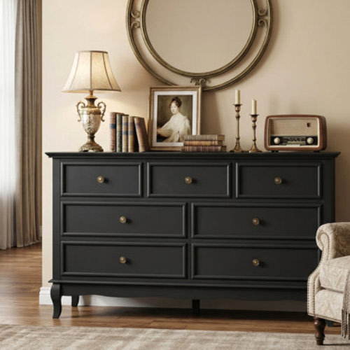 Latitude Run® 7 Drawer Dresser With Solid Wood Legs | Wayfair