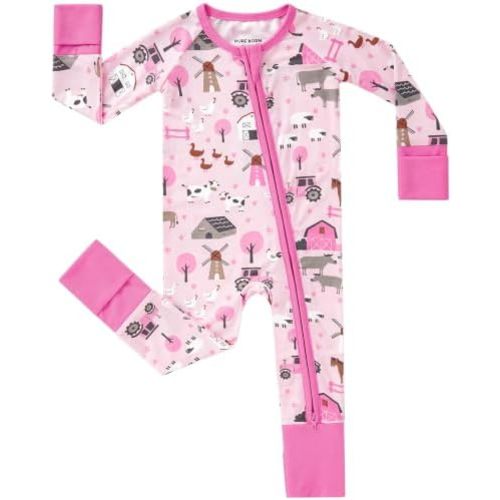 pureborn Baby Girls Sleeper Viscose from Bamboo Zipper Pajamas 0-24 Months