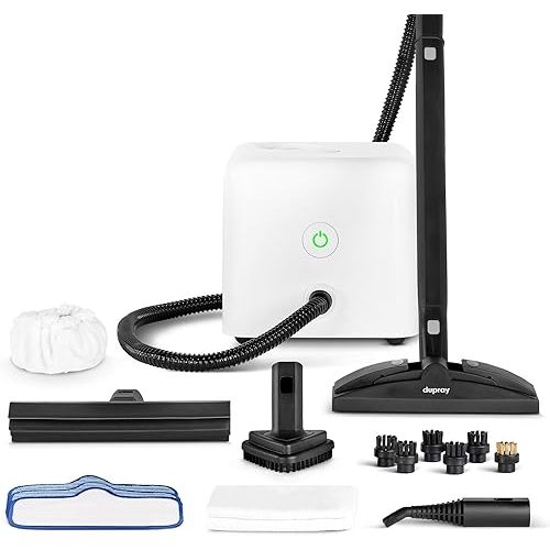 Dupray Neat Steam Cleaner with 17-Piece Kit - Powerful, Chemical-Free Cleaning for Floors, Cars, Tiles, Upholstery, Kitchen, Bathroom Grout, Carpets & More - Kills up to 99.9% of Bacteria & Viruses *