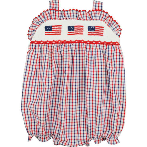 Smocked Flags Ruffle Bubble