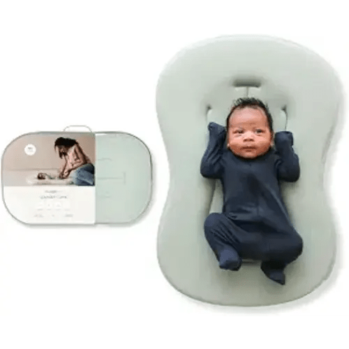 snuggle me Organic Newborn Baby Infant Lounger Pillow & Travel Bag - Sage