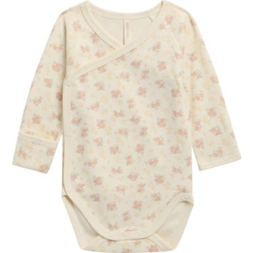 Flower Field Long Sleeve Cotton Bodysuit, Newborn