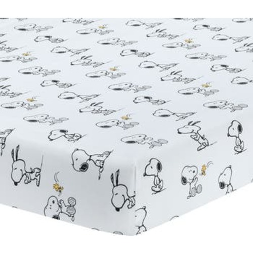 Classic Snoopy 100% Cotton Fitted Baby Crib Sheet