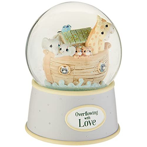 Precious Moments Overflowing with Love Noah's Ark Musical Resin Nursery Decor Snow Globe 173432