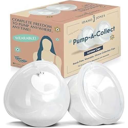 Wearable Breast Milk Collection Cups - Works with Baby Buddha, Legendairy Milk, Spectra, Imani, Zomee, Freemie (24mm)